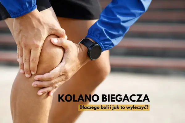 Biegacz trzymający się za bolące kolano.